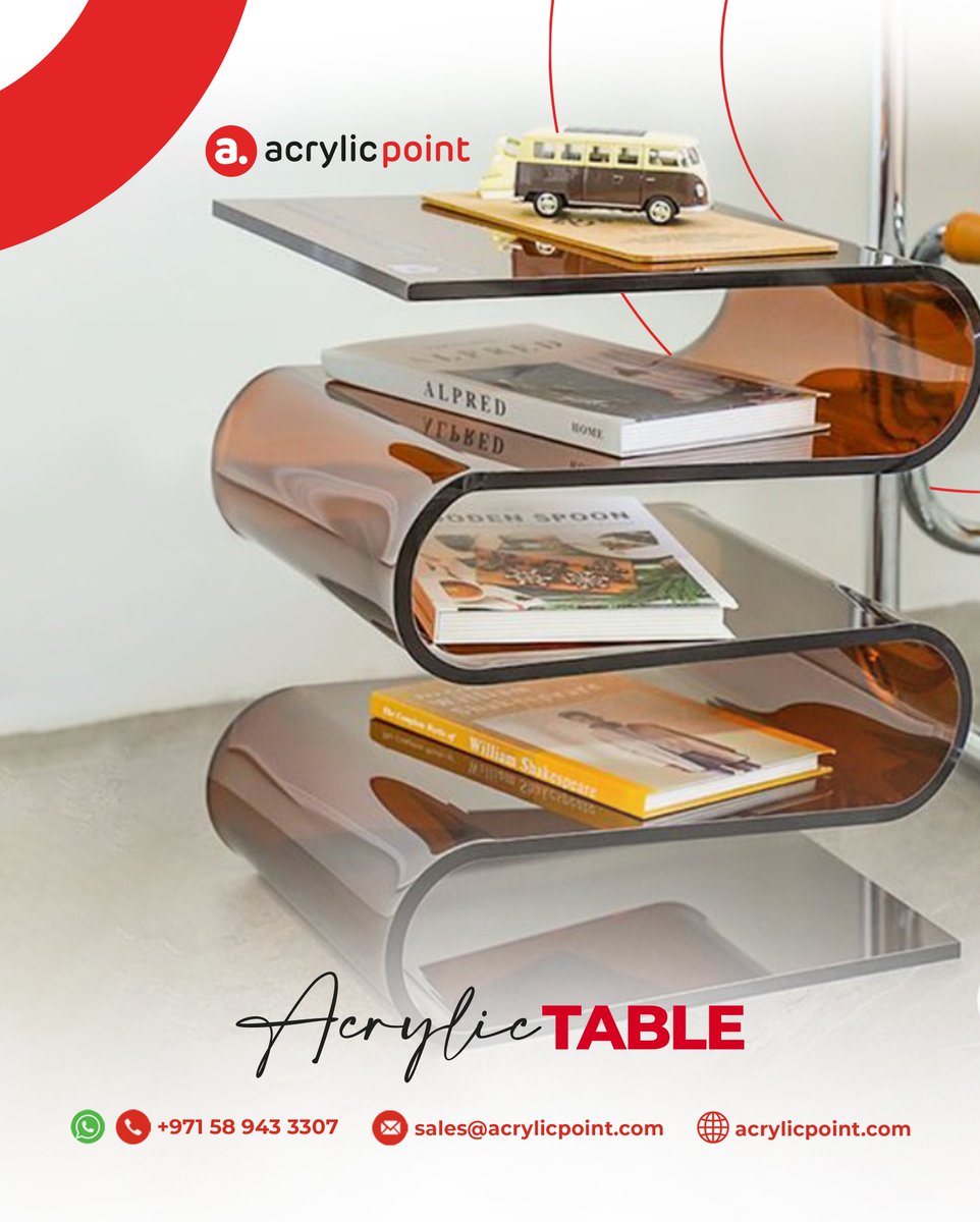 acrylic_point's tweet image. Introducing our exquisite acrylic table - a fusion of timeless design and robust craftsmanship. Immerse your space in elegance with its sleek lines and crystal-clear surface. 

#AcrylicPoint #acrylictables #furniture  #customtables #acrylicfurniture #acrylichomedecor #uae