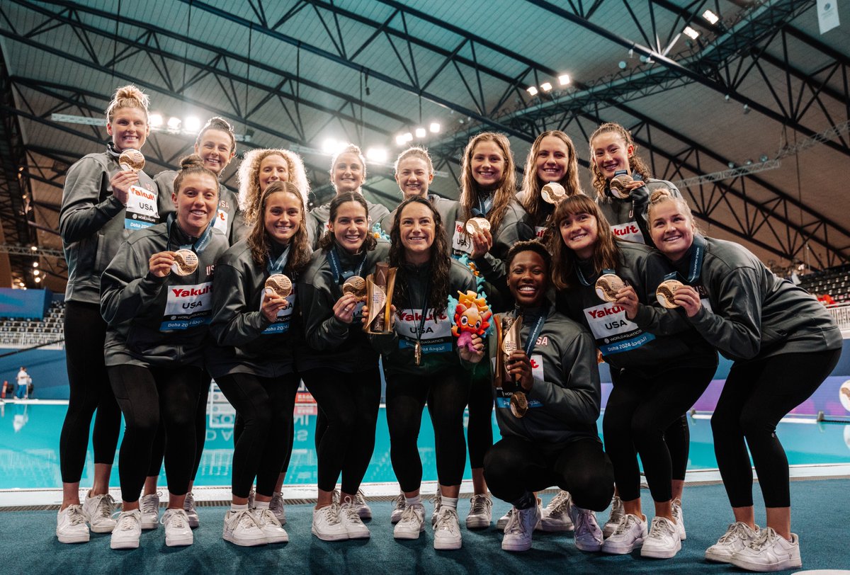 The USA Women won GOLD at the <a href="/AquaDoha24/">World Aquatics Championships Doha 2024</a> World Championships with a 8-7 win over Hungary. In the team's 8th World Championship victory, Rachel Fattal scored 3 goals, <a href="/maggiesteffens/">Maggie Steffens</a> scored 2 and @theashjohnson recorded 12 saves in goal.

#WaterPolo | #AquaDoha24 | #TeamUSA
