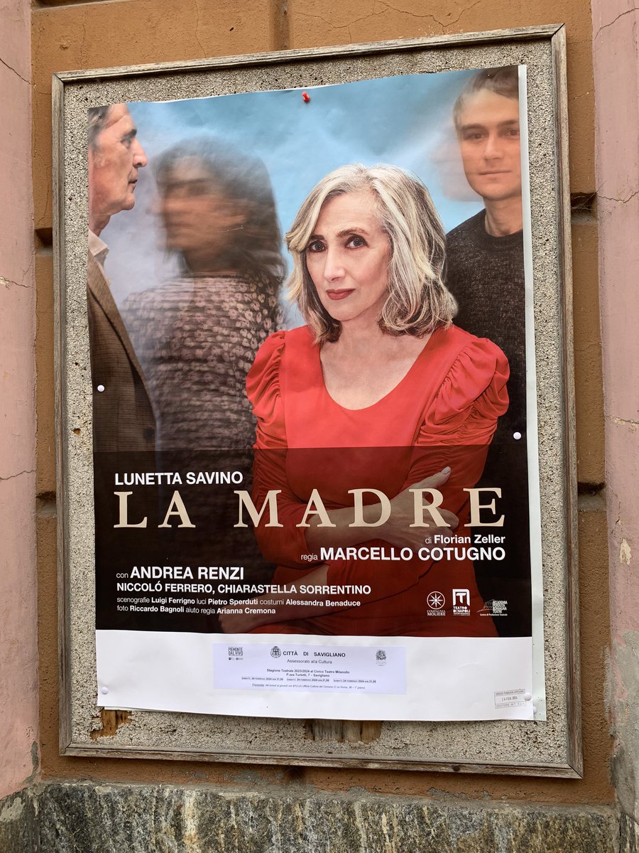 ‼️ Comunicazione di servizio: lo #spettacolo teatrale “La Madre” - in programma sabato 24 febbraio al Milanollo, con Lunetta Savino tra i protagonisti - è #soldout ❌👊🏻
.
.
.
#savigliano #vivosavigliano #teatro #stagioneteatrale