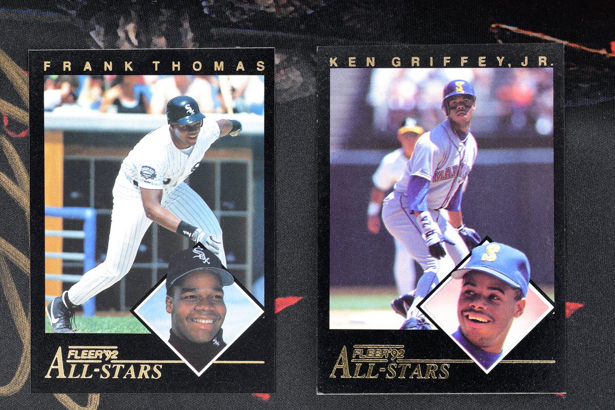 tjsloop's tweet photo. My favorite thing about @CheckOutMyCards is it lets me pick up all the inexpensive stuff I love but otherwise wouldn't buy because shipping costs more than the card. I never would've got this Big Hurt to go with my Griffey without em. #collectableaday #fleerfriday #frankfebruary https://t.co/Lc7XpO5kDf