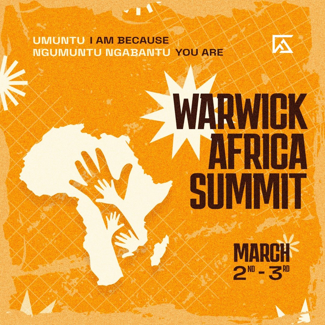 🌟 Exciting Announcement! 🌟 Warwick Africa Summit 2024 is HERE and taking place FULLY IN-PERSON! 🥁 Our theme is “Umuntu Ngumuntu Ngabantu”, a Zulu saying translating to “I Am Because You Are”, highlighting a need for collaboration. #warwickafricasummit #universityofwarwick