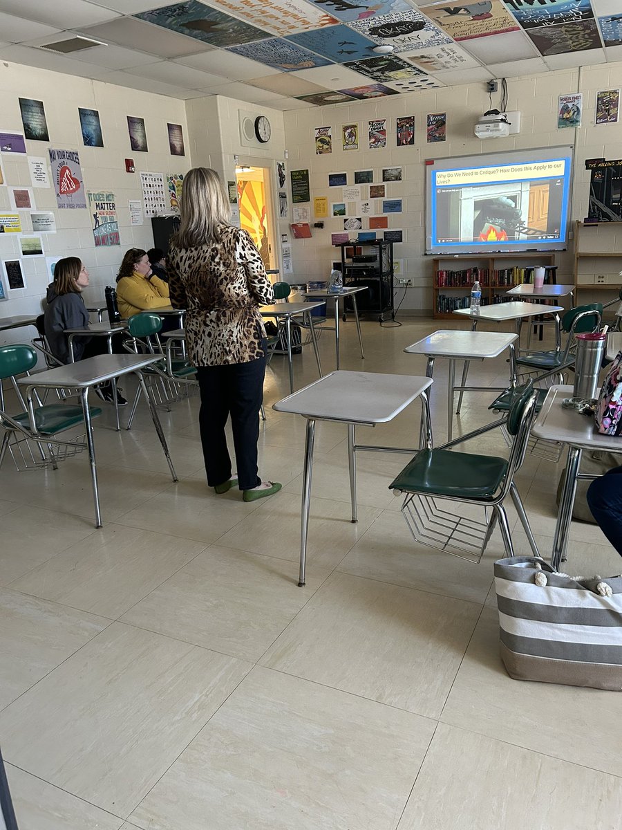 BTPSLearns's tweet photo. #PDspotlight thanks Mrs. Gruber &amp; Mrs. Roselli for sharing your unique approaches to critique for our district art teachers! @BTHSDragons @BrickSupt @MsMac_BTPS https://t.co/OVxDiVc3j8
