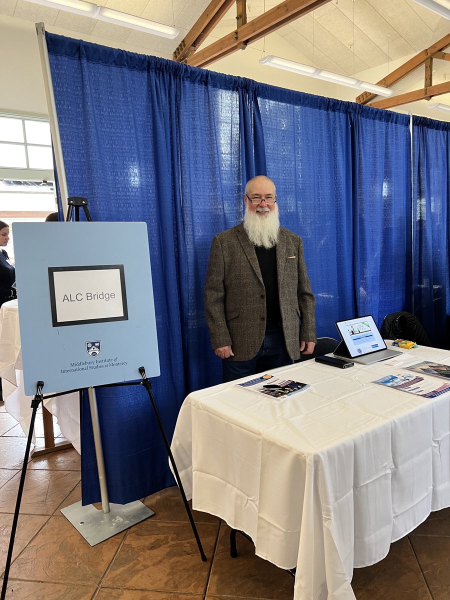 Thank you ⁦<a href="/AlcBridge/">ALC Bridge</a>⁩ for coming to the ⁦<a href="/MIIS/">Middlebury Institute</a>⁩ TILM Career Fair.   ⁦<a href="/cescolstweets/">Steve Lank - Cesco Linguistic Services</a>⁩