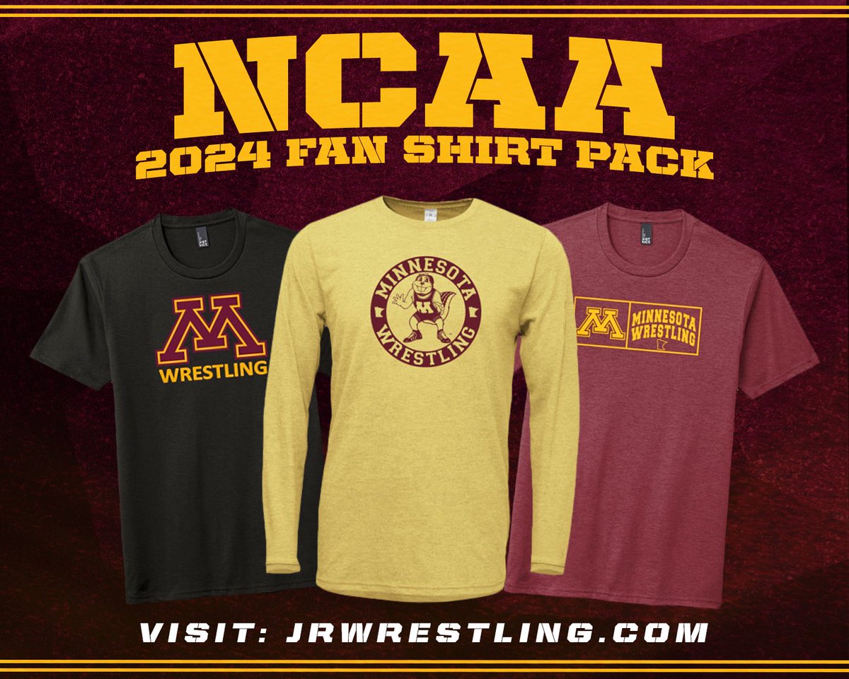 You still have time to grab your Fan Shirt Pack for NCAAs this March! 🤼〽️

Get yours before 2/21 to help rep the Maroon &amp; Gold in Kansas City! 

🛒: tinyurl.com/397txpp3