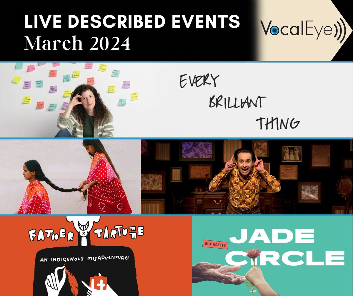 🎭Spring ahead to March and get the scoop on VocalEye Live Described events, plus details on our very first descriptive tour at Surrey Art Gallery! All the info and more in our monthly e-news: bit.ly/VECommunityNew…

@theArtsClub @SurreyArtsCtre @GatewayThtr 
#AccessTheatre