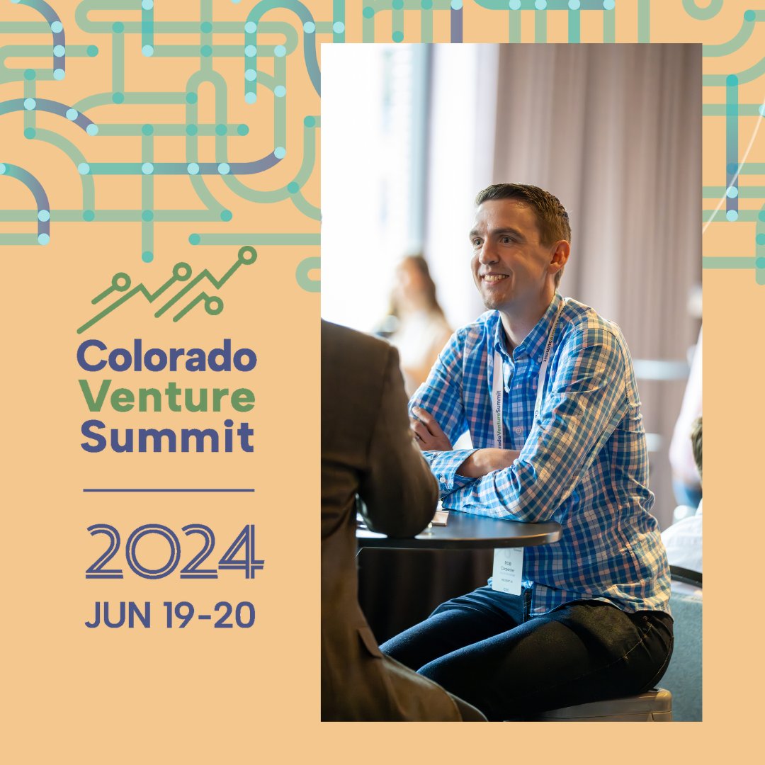 COVentureSummit's tweet photo. Don't miss your chance to attend the Colorado Venture Summit! Register now and seize the opportunity to network with some of the most talented startup founders and tech CEOs out there! Don't wait, secure your spot today! https://t.co/WUeWwaV2od