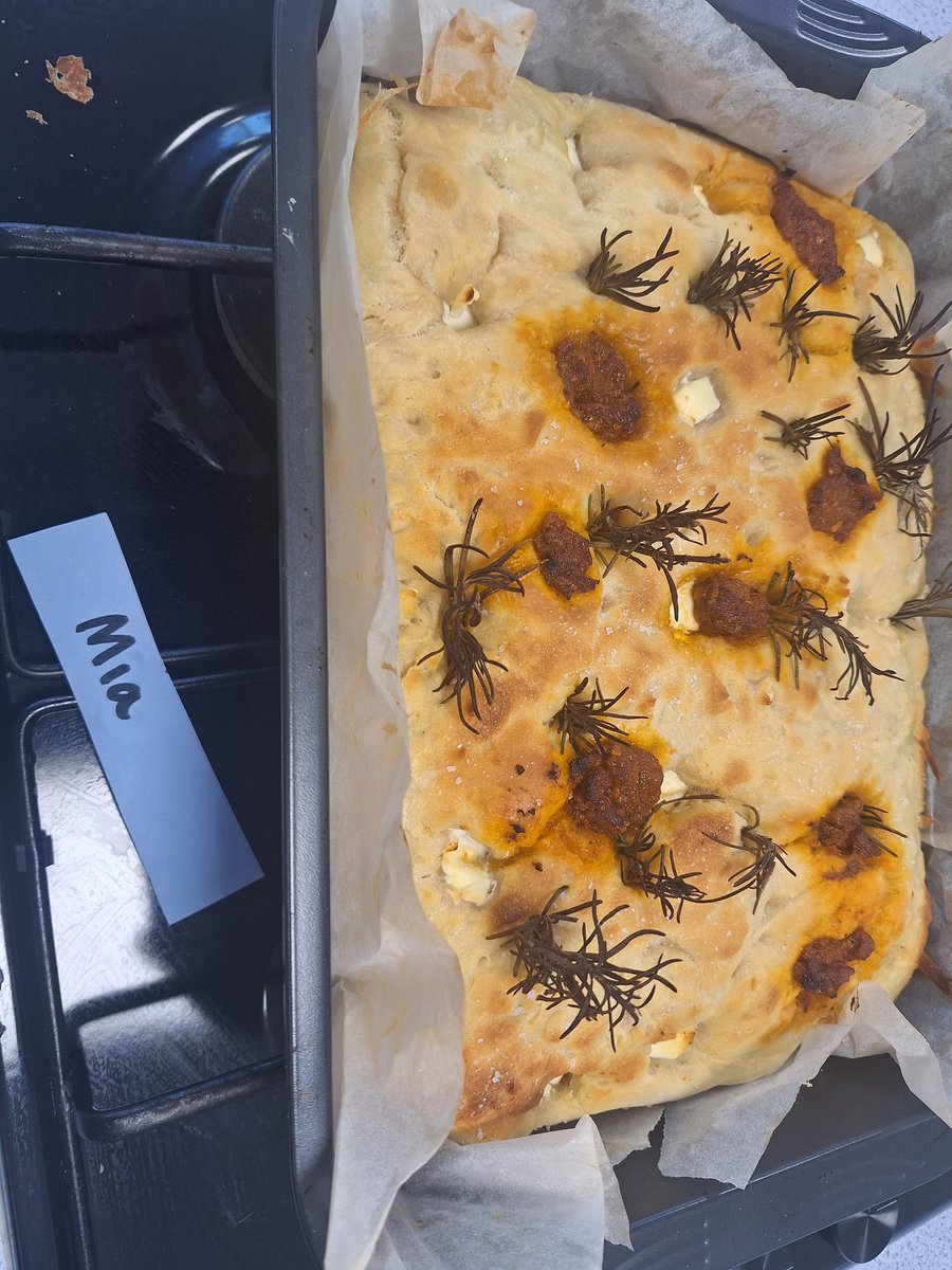 SandhighFood's tweet photo. Amazing focaccia bread made today by Y10 H and C students post 2 @SandbachHigh
@SandhighDT 
#bread #bake https://t.co/9IzAR1OZnq
