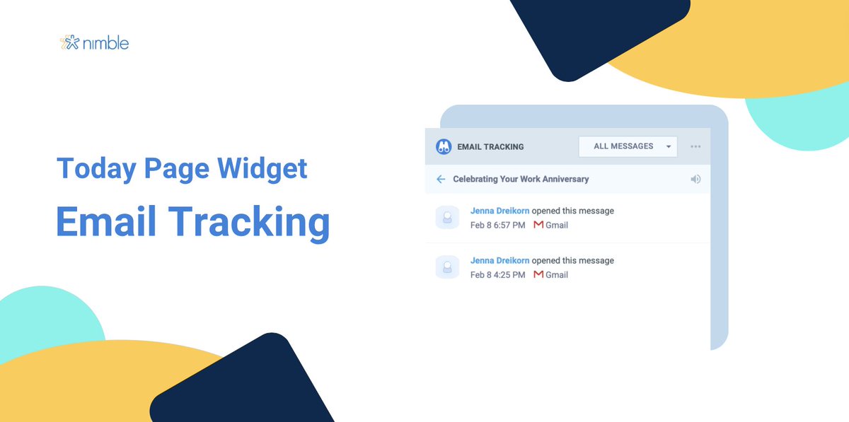 Nimble's tweet image. 📨 Stay ahead of the game with our Email Tracking Today Page Widget! Monitor your email engagement in real-time and optimize your outreach strategy for maximum impact. 

Learn more here: ow.ly/qcy350QA325

#EmailTracking #Productivity