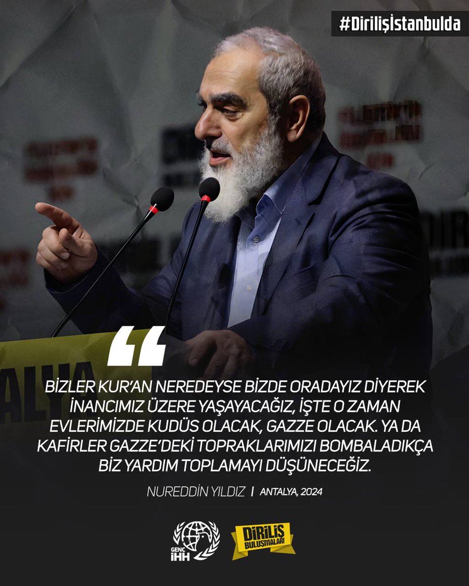 Bizler Kur'an neredeyse biz de oradayız diyerek inancımız üzere yaşayacağız
#Dirilişİstanbulda