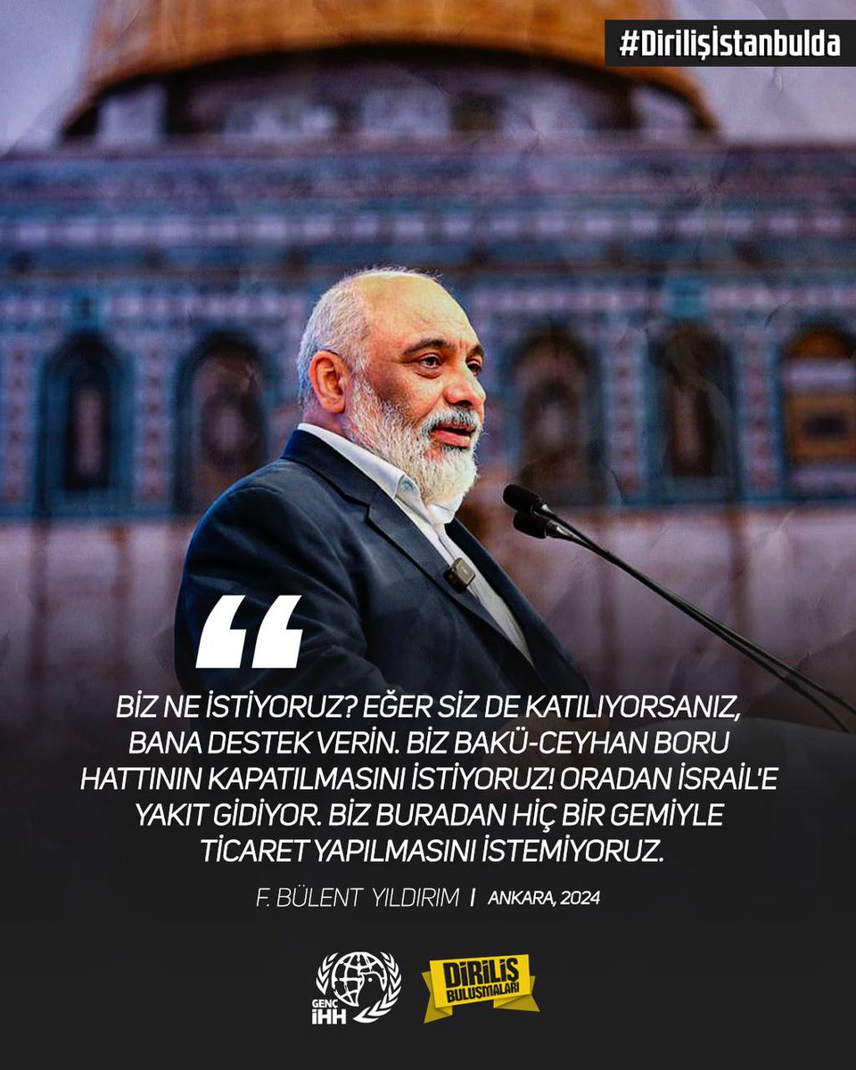 Bakü - Ceyhan boru hattının kapatılmasını istiyoruz!
#Dirilişİstanbulda