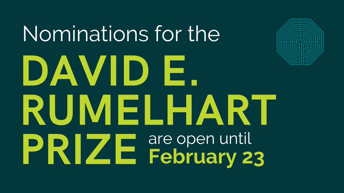 ⏰ Time is running out! Nominations for the David E. Rumelhart Prize for contributions to the theoretical foundations of human cognition will close NEXT WEEK (Feb. 23rd) Visit cognitivesciencesociety.org/rumelhart-prize to learn more and submit your nomination!