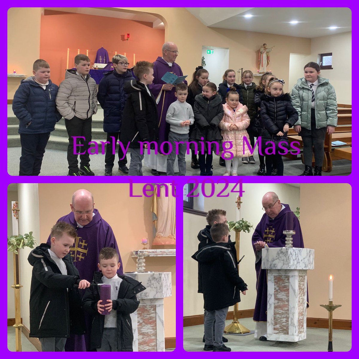 StDavids4's tweet photo. Thank you to everyone who joined us for our first early morning Mass of the Season of Lent 💜✝️💟 #Lent2024 #Lentenpromises #prayer @StDavidsParish https://t.co/XCxRsVzZp6