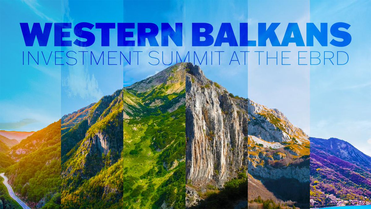 EBRD's tweet photo. Watch live the Western Balkans Investment Summit 2024 at the @EBRD.

The event will be attended by all six heads of government from the region where they will discuss the investment opportunities in the Western Balkans.

📅 26 February
⏰9 AM GMT

https://t.co/VyEyFWMom2 #ebrdwb https://t.co/pdegKcS8x6