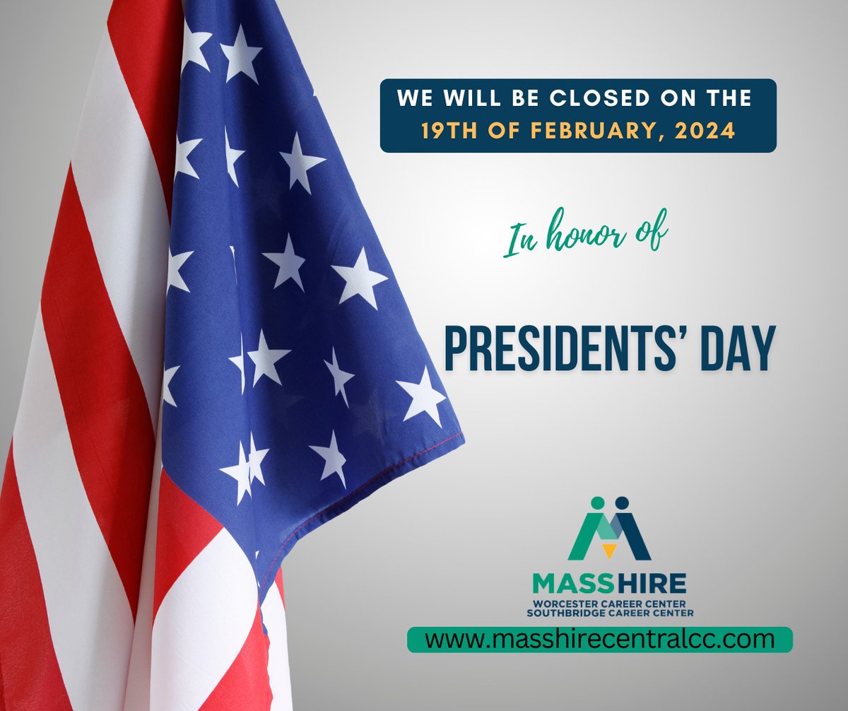 We will be closed on the 19th of February 2024 in honor of Presidents' Day.