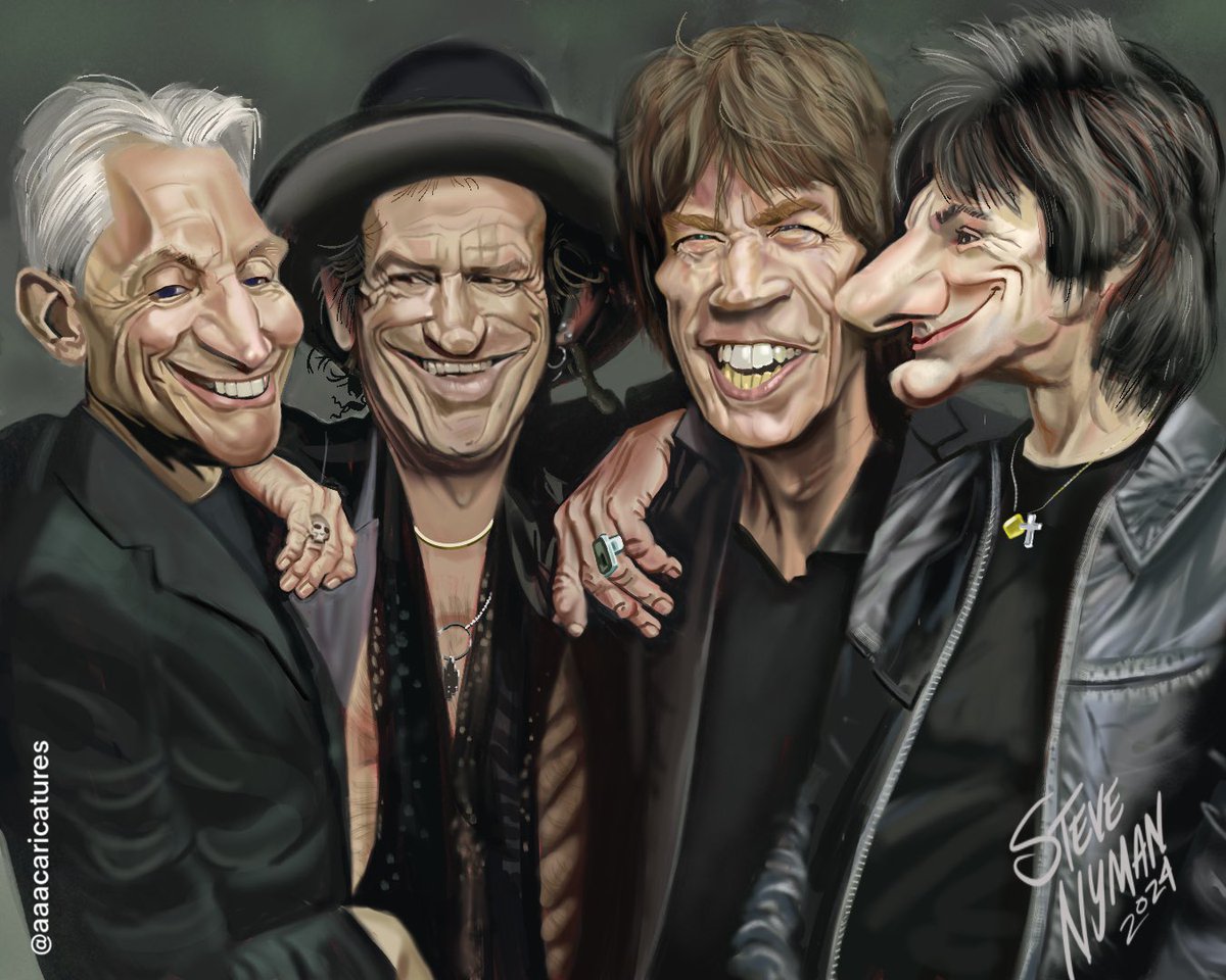 The Rolling Stones Caricature #rollingstones #mickjagger #ronwood #charliewatts #keithrichards #classicrock #rockandroll #bands #digitalart #digitalartist #caricature #digitalcaricatures @therollingstones @mickjagger @officialkeef