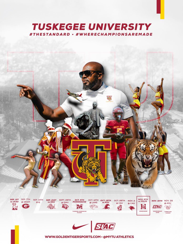 Looking for the 2024 schedule in poster form? Got you covered there too! #SkegeeFB l #MyTUAthletics l #SIAC