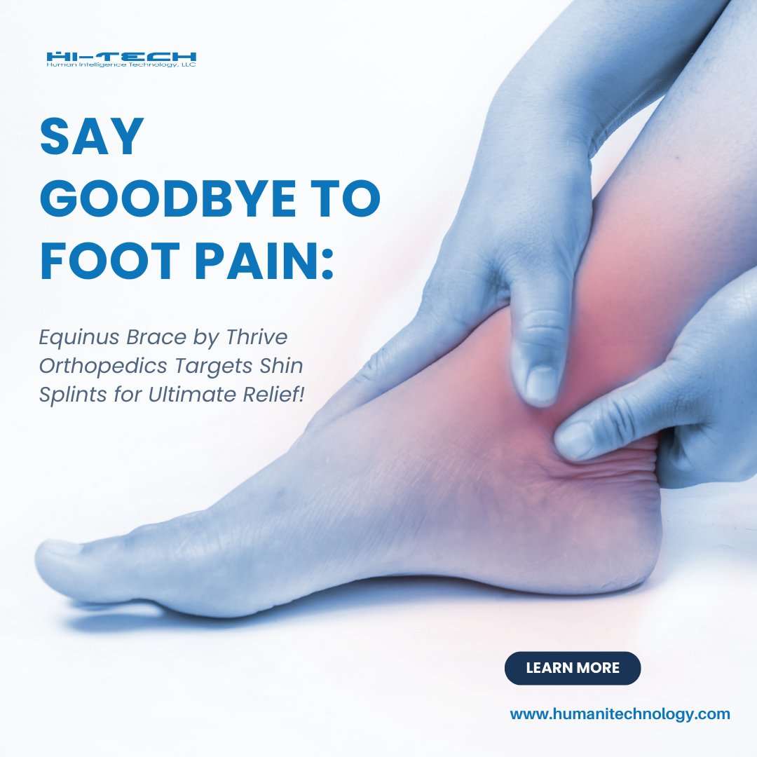 HiTechLLC's tweet photo. Transform your approach to foot pain with the Equinus Brace. Its unique above-the-knee stretching targets key areas for pain relief from conditions like shin splints. Contact Hi-Tech to learn more. #ThriveOrthopedics #EquinusBrace #HiTechLLC https://t.co/o8SCmV0cgn https://t.co/gfacMhZTtG