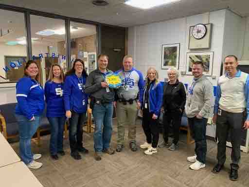 PennCoSheriff's tweet image. Stevens High School today recognizes Pennington County Sheriff's Office Resource Officers Kunde and Schmit!
#schoolresourceofficers