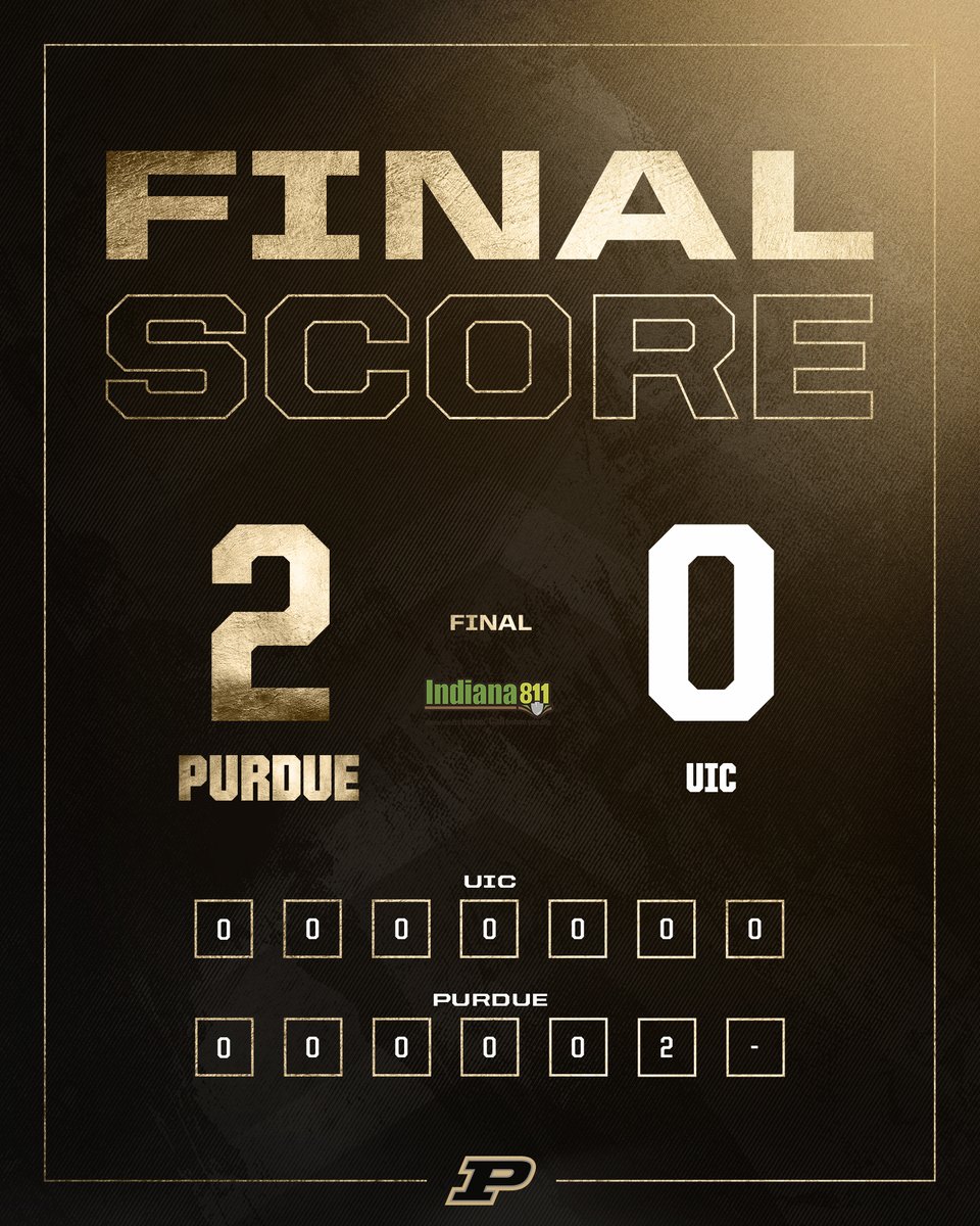 That's a game! 😤

✅ Julia Gossett improves to 3-0 with the complete-game victory
✅ Runs scored by Khloe Banks and Moriah Polar
✅ Purdue out-hits UIC, 8-7