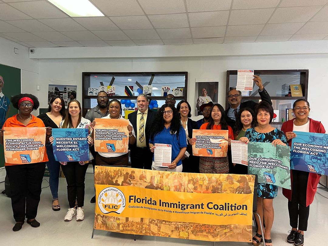 Last week we joined @FLImmigrant for a press conference on the Welcoming Florida Act. This bill aims to undo some of anti-immigrant bills that passed last year and create a more compassionate environment for ALL Floridians. Sign the pledge: flic.fyi/thefloridaway
