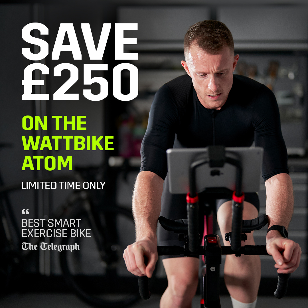 Experience the pinnacle of cycling training with the Wattbike Atom. No gimmicks, just pure performance - now with a £250 discount and interest free credit available over 6 months. bit.ly/3PjHd0N