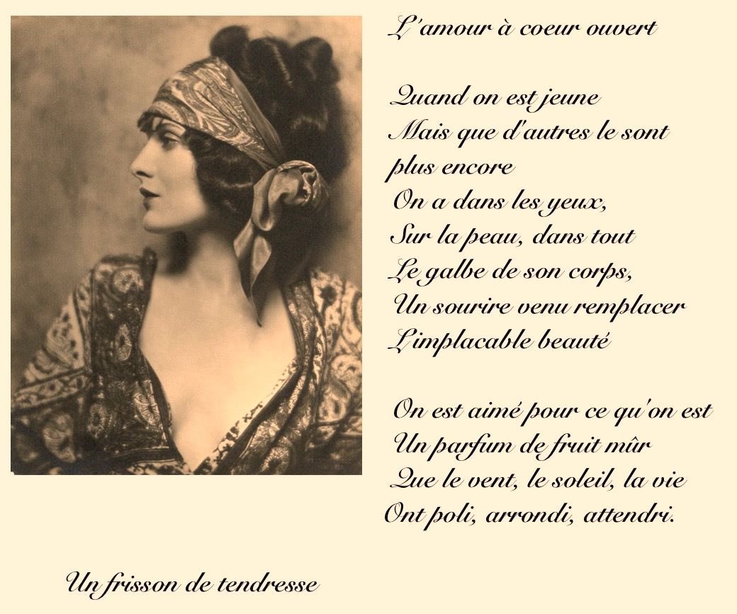 Ellereveencore's tweet photo. Ce texte je l'ai copié il y a plusieurs dizaines d'années. C'était une pub d'un produit de beauté, j'ai oublié lequel, mais j'ai adoré et je l'aime encore. 
Je l'ai couplé avec un portrait de femme.
Aujourd’hui, l'âge aidant, il me va encore plus. ❤️ https://t.co/5qYYrwfYbc