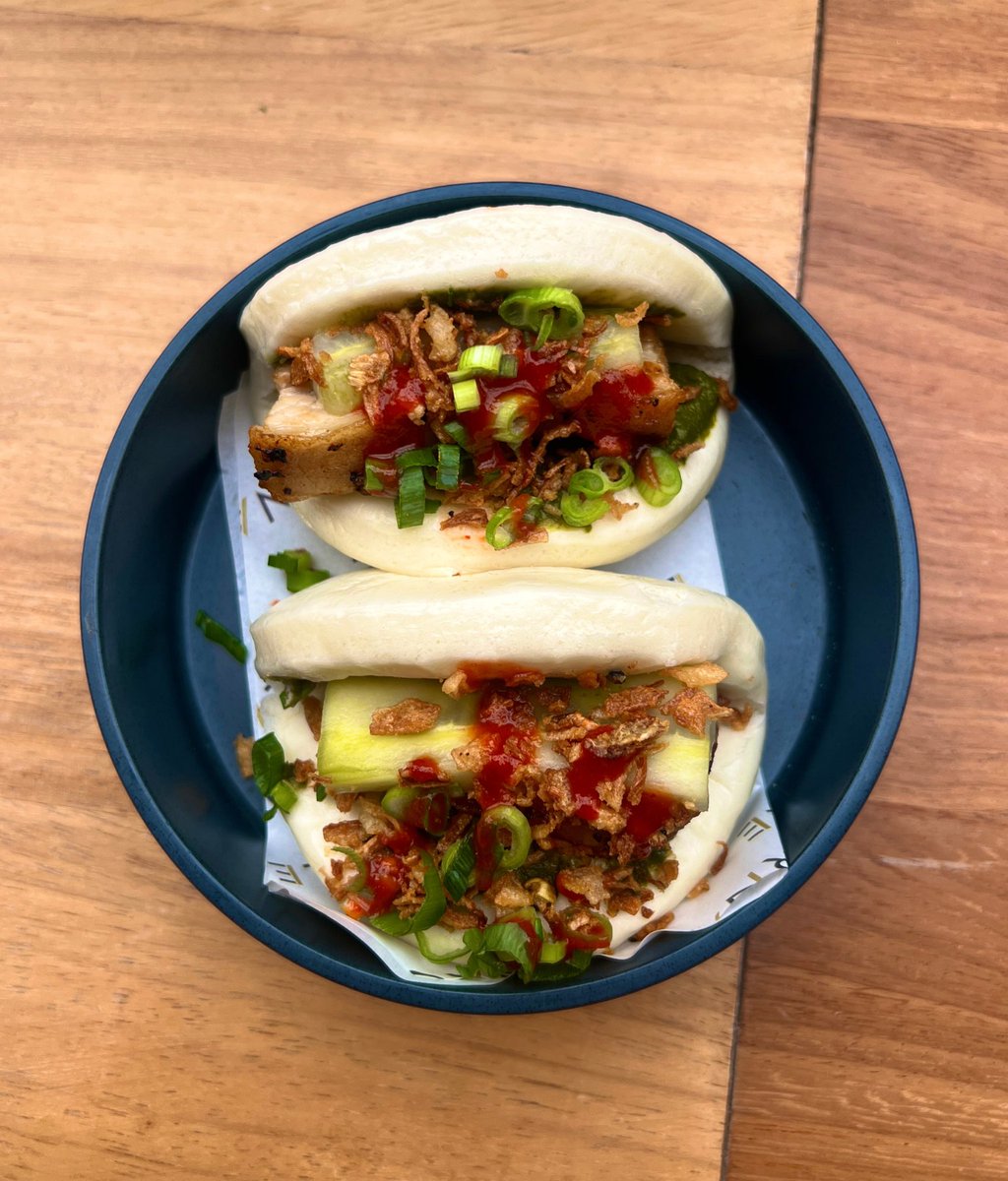 Barnaclelpool's tweet image. Chimichurri Pork Belly and Hoi Son Duck Bao Buns🤩 🔥 

Our Bao Buns are guaranteed to entice your taste buds, give them a try at Duke Street Market and let us know what you think!🍴 We also have a Miso Mushroom option😍 

#BaoBuns #liverpoolfood #liverpooleats #foodie