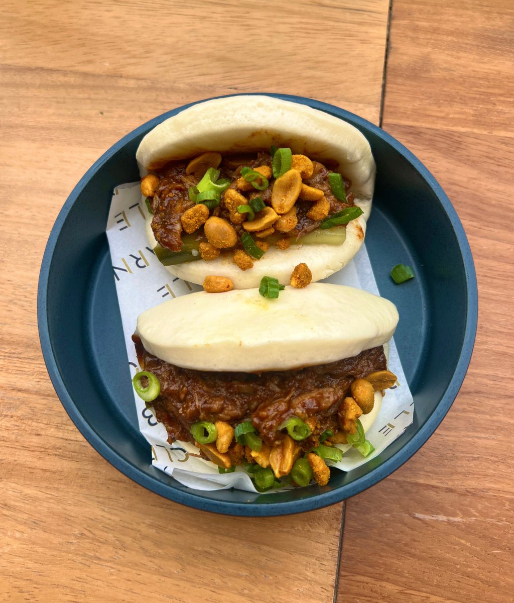 Barnaclelpool's tweet image. Chimichurri Pork Belly and Hoi Son Duck Bao Buns🤩 🔥 

Our Bao Buns are guaranteed to entice your taste buds, give them a try at Duke Street Market and let us know what you think!🍴 We also have a Miso Mushroom option😍 

#BaoBuns #liverpoolfood #liverpooleats #foodie