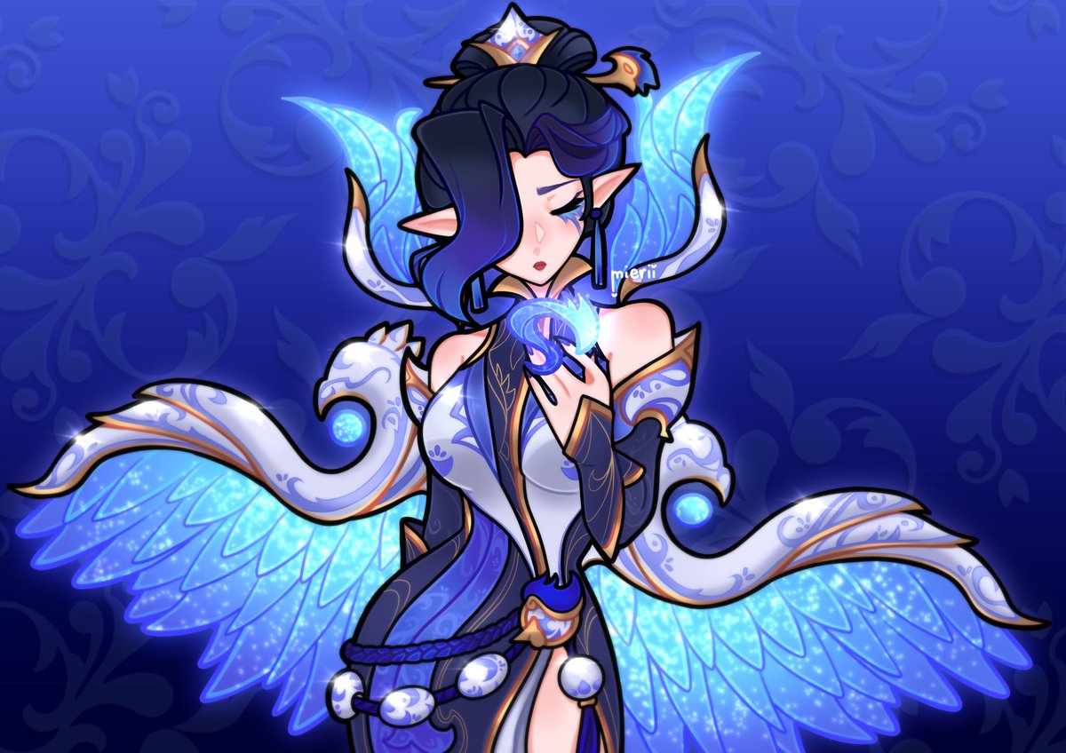 _mierii's tweet photo. Porcelain Morgana 🫖💙

#LeagueOfLegends #fanart #morgana https://t.co/N0wxvfQjTS