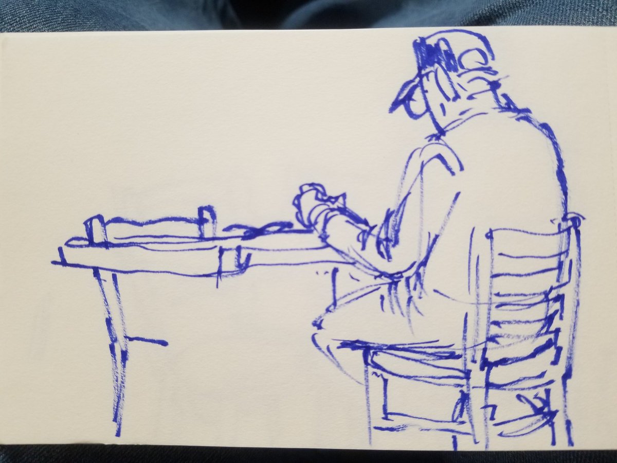 TheHallofArt1's tweet photo. Some sketches of the patrons at a local restaurant where I go grab breakfast. https://t.co/Qc3uWVnDen