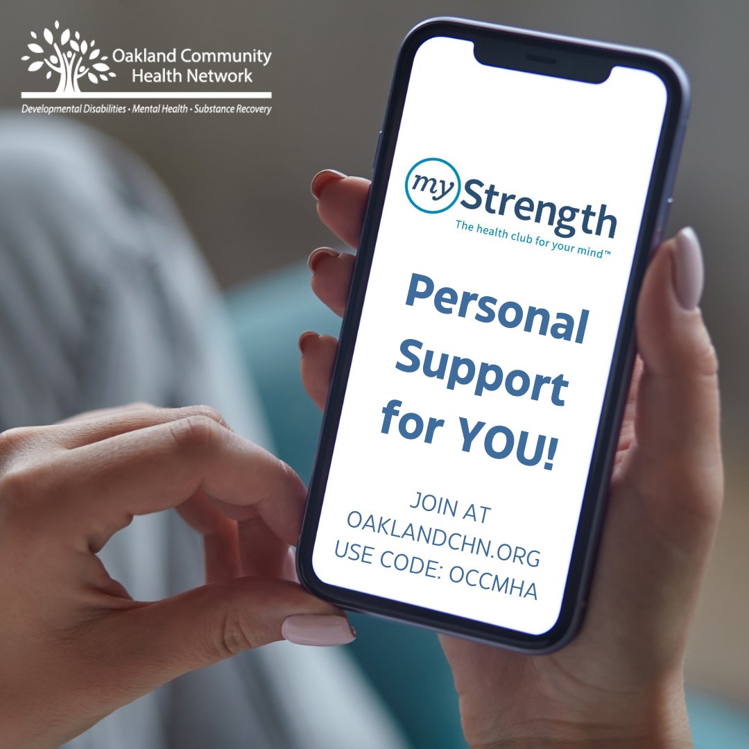OaklandCHN's tweet image. We all struggle with our moods at times. Now you can use the web and mobile tools to help you get better and stay mentally strong with myStrength, a confidential   and personalized resource to improve your mood. #helpishere