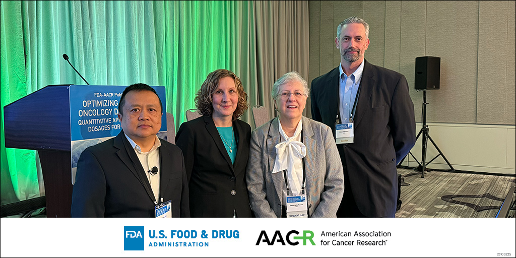 AACR's tweet photo. Thanks to everyone who participated in today's @US_FDA_Oncology-AACR Workshop on Optimizing Dosages for Oncology Drug Products. Session recordings and slides will be posted to the AACR website by Thursday, February 22. Learn more: https://t.co/DUcYs1jyq6 #AACRSciencePolicy https://t.co/5rHJWHZi1T