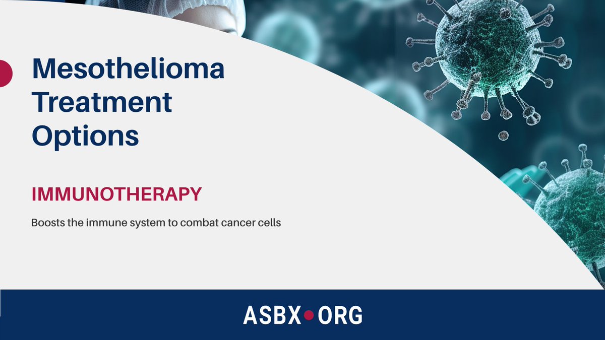 asbxorg's tweet photo. The four treatment methods listed below are the main treatments for those who have been diagnosed with mesothelioma. 

Beyond these four treatment methods is palliative care, which is intended to keep late-stage patients as comfortable as possible. https://t.co/xUhAMOJlmO