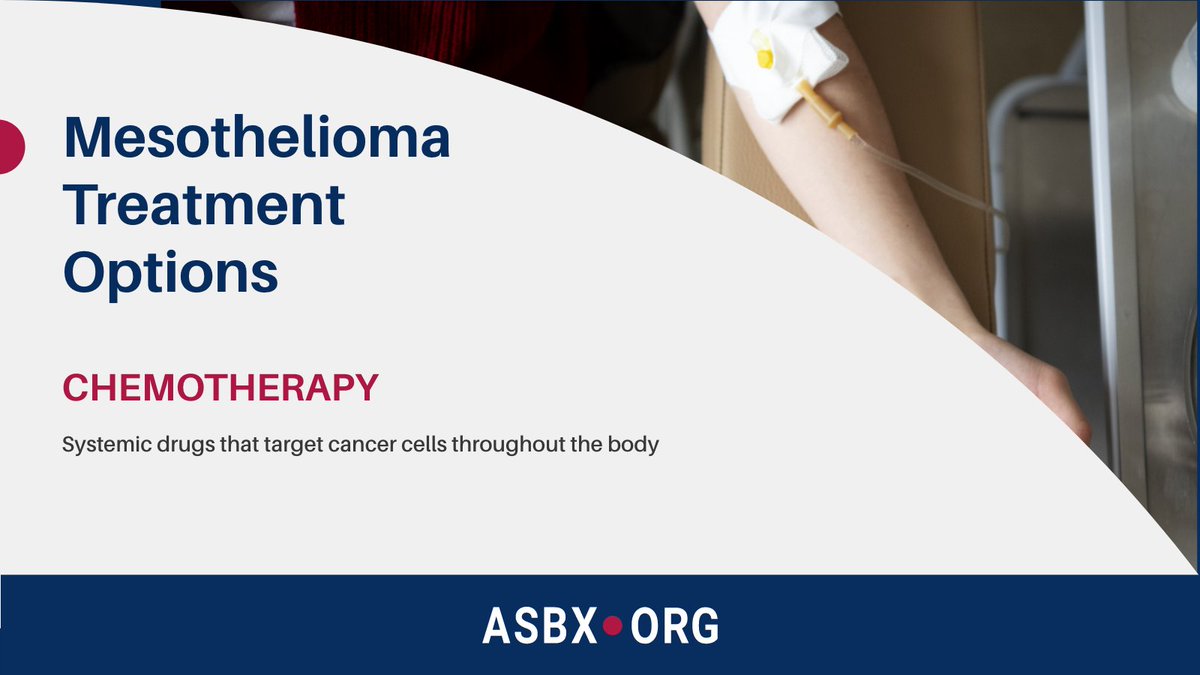 asbxorg's tweet photo. The four treatment methods listed below are the main treatments for those who have been diagnosed with mesothelioma. 

Beyond these four treatment methods is palliative care, which is intended to keep late-stage patients as comfortable as possible. https://t.co/xUhAMOJlmO