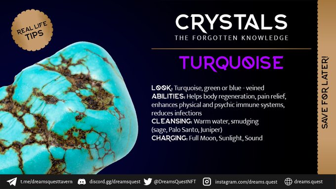 ragelna's tweet photo. Turquoise is a healer for both body and spirit; Bringing solace to the spirit and well being to the body. It helps you to protect yourself against pollutants in the environment; But also purify negative energy in your vicinity.

#iweb3 https://t.co/ItaNsXyAN3