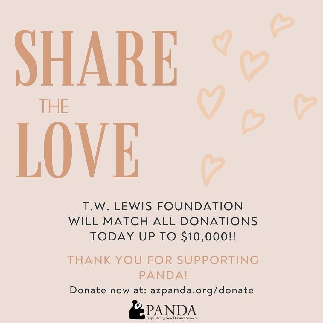 TWLewisFound_'s tweet photo. T.W. Lewis Foundation is pleased to match up to $10,000 for PANDA’s Valentine’s campaign, “Spread the Love”.

To donate, please go to: https://t.co/JEko6W75V4 https://t.co/IHzzeYz47w