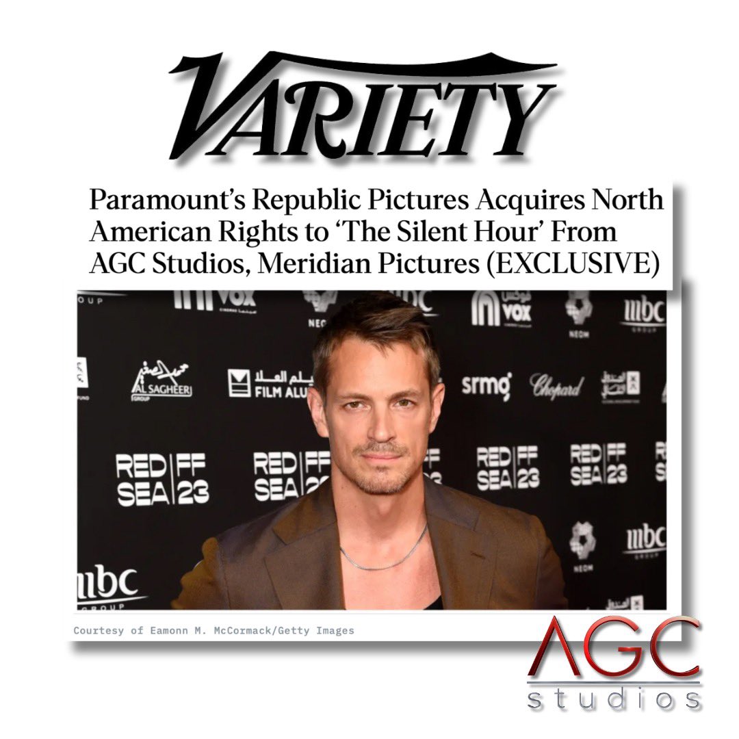 More Great News! Paramount’s Republic Pictures acquires 'The Silent Hour,' our thrilling AGC Studios /Meridian Pictures film, starring Joel Kinnaman. We're excited for audiences to see this action fueled thriller. #TheSilentHour #AGCstudios #AGC #Thriller #JoelKinnaman #film