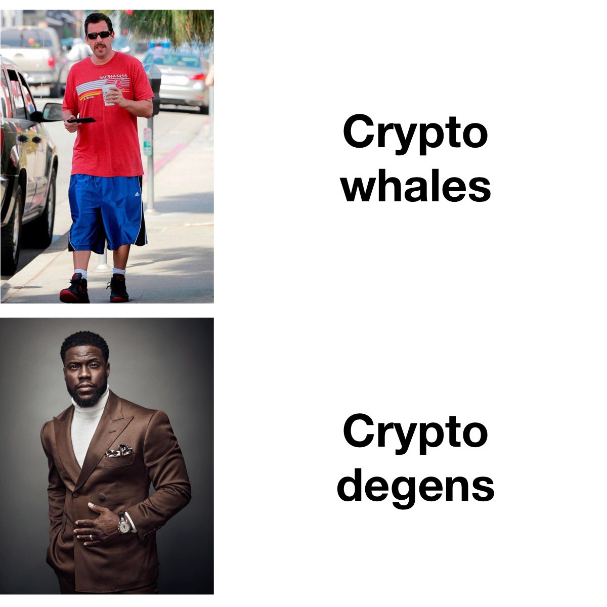 Crypto whales vs crypto degens :