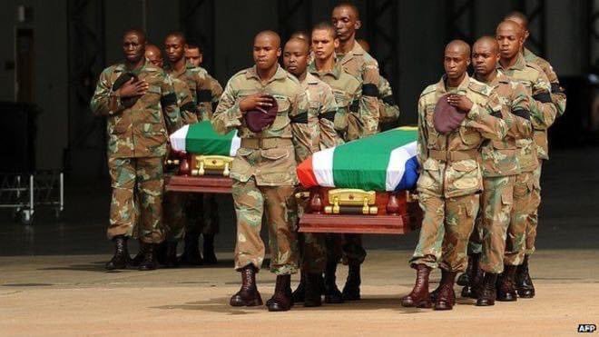 Am_Blujay's tweet photo. Deepest condolences to South Africa  and the families of the two SANDF soldiers who were killed in the DRC a few days ago.

May their soul rest in peace 🕊️🕊️🕊️ https://t.co/hAiYOmSJUX