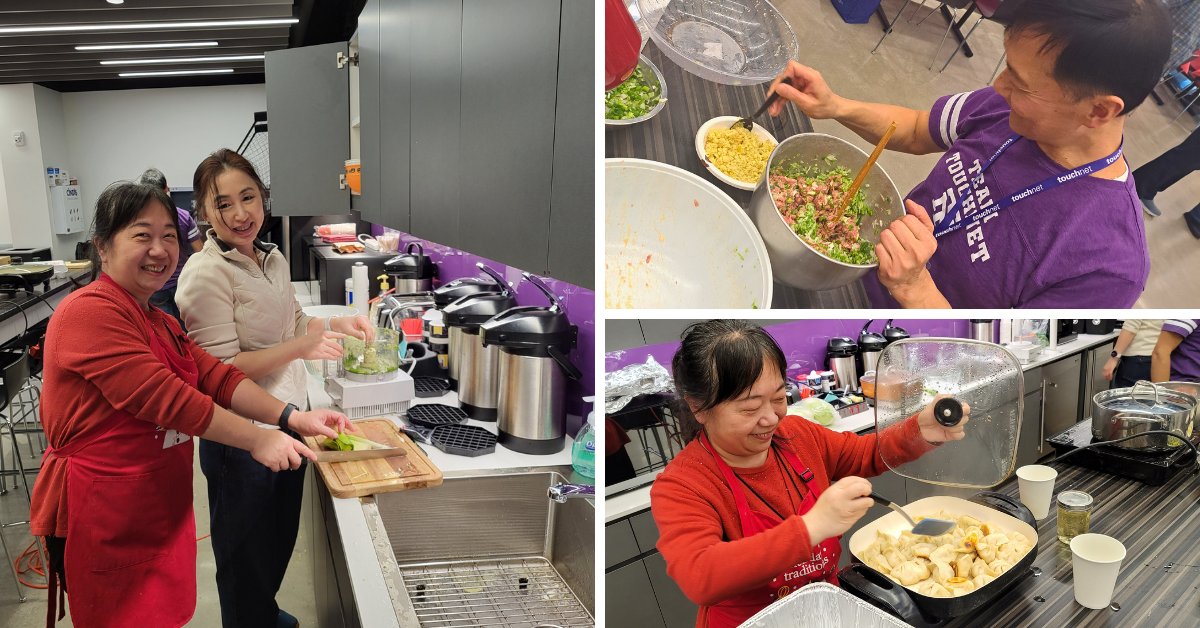 TouchNet's tweet image. Feb. 10 kicked off the #LunarNewYear and to celebrate we hosted an event this week in our Kansas City office. Several team members taught the group how to make dumplings. Thank you to Hongyan, Jing, Liping, Helen, Connie, and Jian for sharing this tradition with #TeamTouchNet!