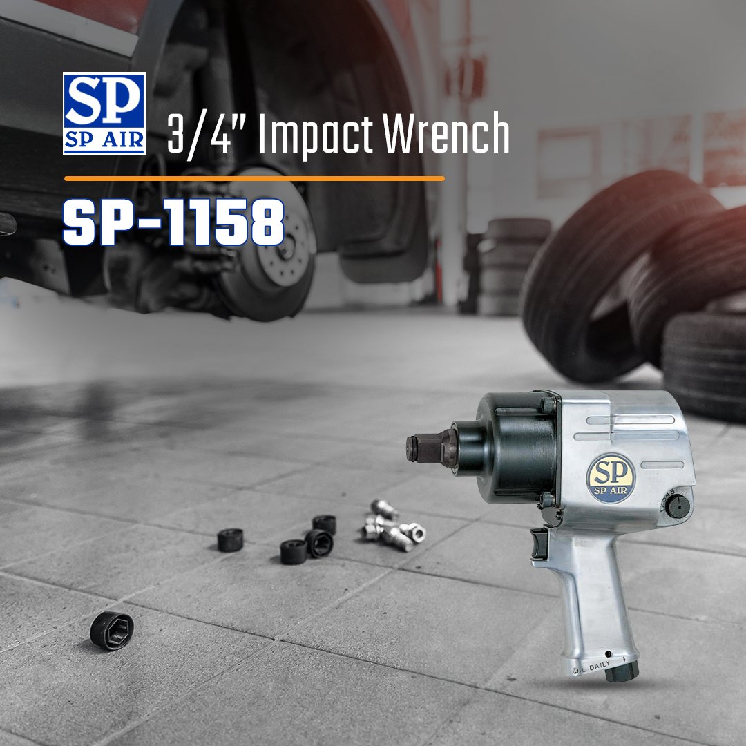 A lightweight performer for the heavyweight tasks: 3/4" #ImpactWrench! 🔧

This 12-pound tool holds 1,200 ft./lb of max torque while the handle air exhaust ensures a quiet workspace: bit.ly/3u4V05r