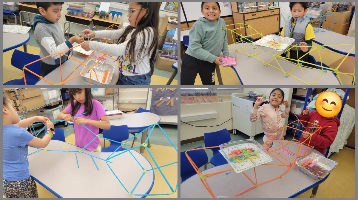 StemEmk's tweet photo. 2nd grade learned about composite shapes, architecture, and bridges from around the world. They built their own stable, free-standing bridges using @strawbees that could withstand quick stress-tests! @EWRSDK12 @NicoleFoulksEMK @mr_mtozzi #STEM4Them https://t.co/etGQHyqasF