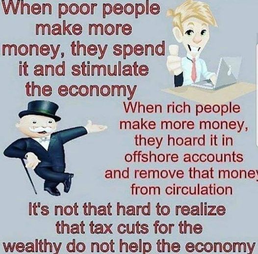 ColinPo66924747's tweet photo. Another Capitalist Recession (occurring approx every 10 yrs since 1827) &amp; the response as always from Govt is austerity for Working People and tax give-aways for the wealthy because they are seen as the 'Wealth Creators'.
FACT - 
The System isn't broken - it was made this way https://t.co/U8OIGrnilt