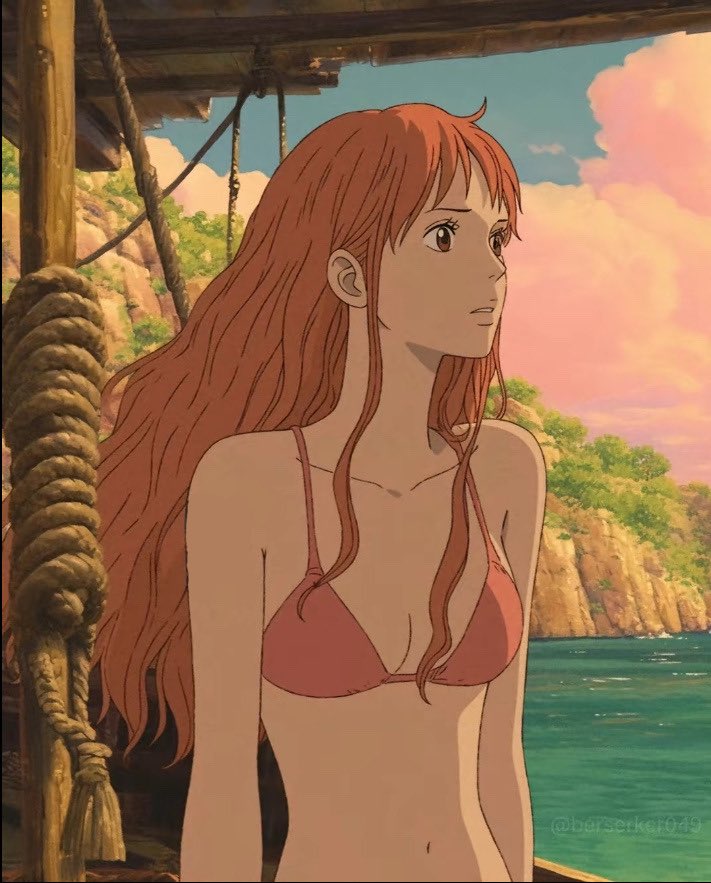 hentaiwaifu__'s tweet photo. One Piece x Ghibli https://t.co/wzwu7fYTal