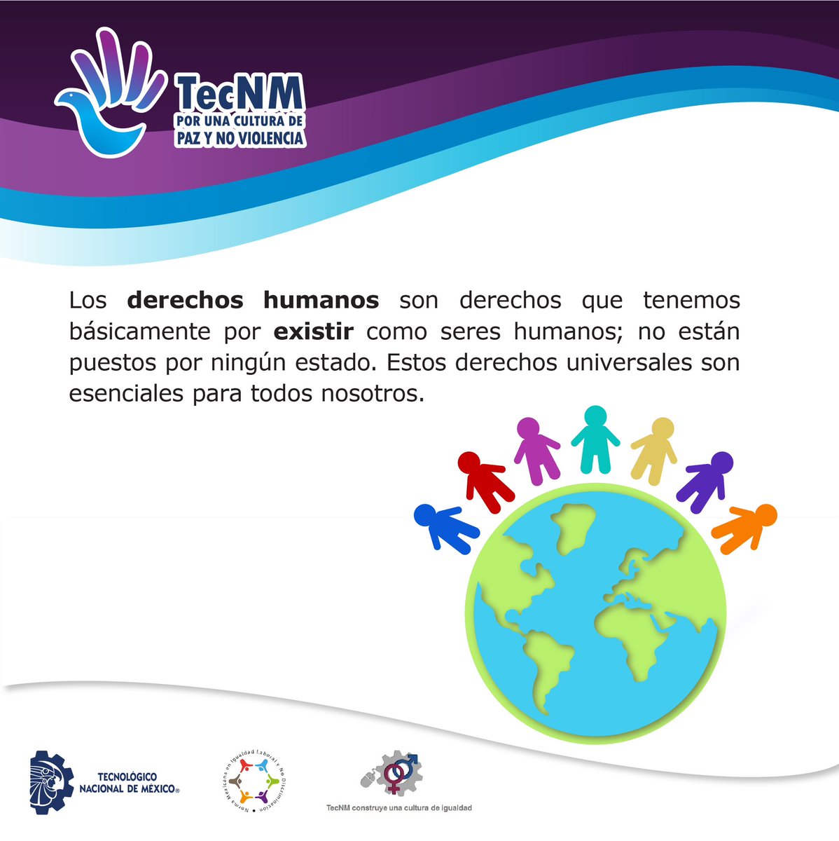 TecNM_MX's tweet photo. ¿Qué son los derechos humanos?

Son elementos esenciales en la vida de cualquier persona, fomenta el amplio desarrollo, brinda garantías ante la justicia, vivienda en un ambiente sano de forma igualitaria.

#TransformamosLaEducación
#TodosSomosTecNM
#SomosTecNM https://t.co/qB8u0Z0wkL
