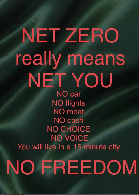 @MELINDAMCMILLIN The Democrats have adopted WEF's evil climate change and depopulation false narratives The elimination of fossil fuels and fertilizers will kill 4 to 5 billion people on the planet but that's what they want You are the carbon that they want to reduce #ClimateScam #Nonetzero