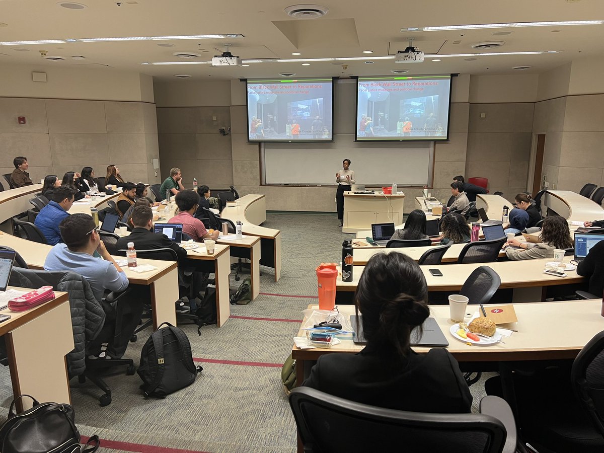 EdHeadington's tweet photo. LMU’s Dr. #ChayaCrowder is speaking on #RacialJustice Museums—from #BlackWallStreet to #Reparations—here at CGU/UCR #PRIEC in #Claremont.
#PoliticalScience #LMU #CGU .@ChayaCrowder .@LoyolaMarymount .@CGUnews .@UCRiverside https://t.co/mWYyHwt77p