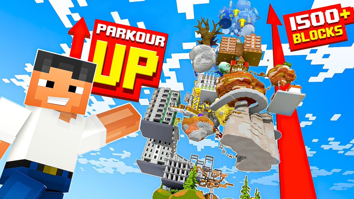 🎉 Elevate(😉)your Minecraft experience with Parkour UP! Ascend 1500+ blocks, race friends to the top, master parkour skills for the best time, &amp; enjoy 30 skins! Available in the Minecraft Marketplace!  

Share your screenshots with us!

#Minecraft