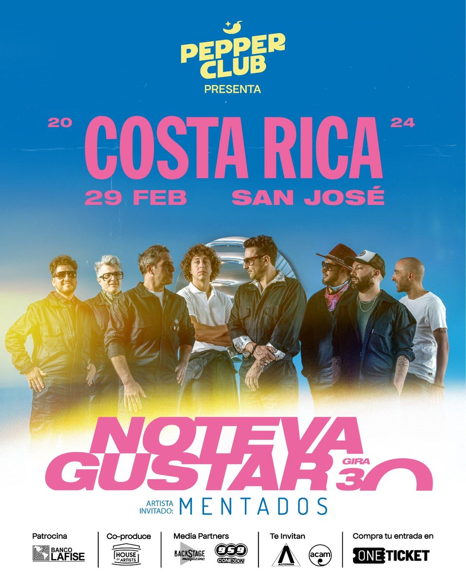 UruguayCRI's tweet photo. Acompañamos difusión de nueva gira de @ntvgoficial
🗓️ 20, 24 y 29 de febrero 
📍 Pepper Club, Curridabat, San José
#UruguayosenCR
@MRREE_Uruguay https://t.co/erMGw1w80y