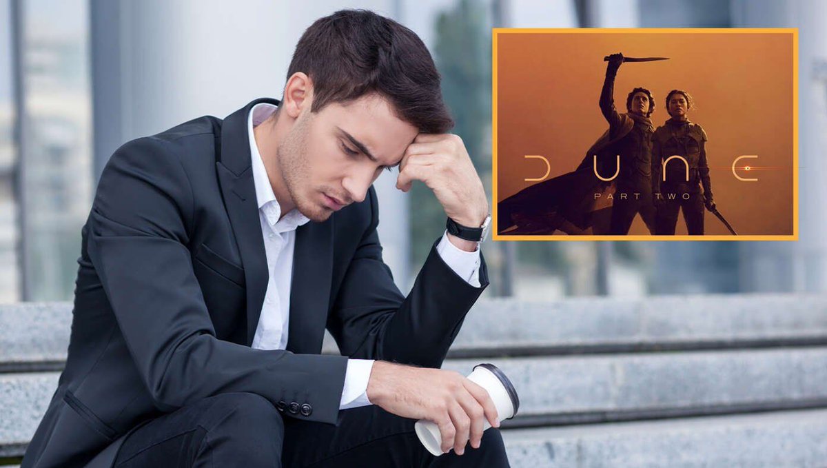 TheBabylonBee's tweet photo. Man Just Hopes Western Civilization Holds Out A Few More Weeks So He Can See ‘Dune: Part Two’ https://t.co/Z8Y65L2aem https://t.co/lm7MGfMtNB
